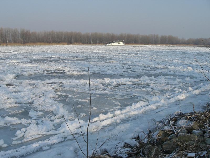 Zamrznut� Dunaj (janu�r 2006)