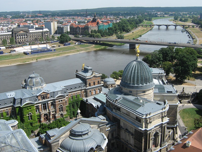 Drážďany ako na dlani z veže Frauenkirche
