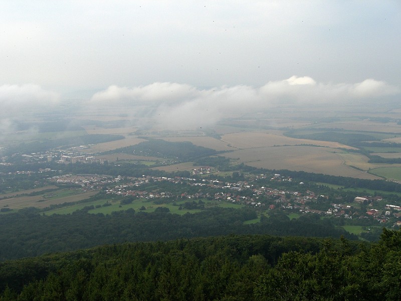 Pohľad z rozhľadne na Bystřici