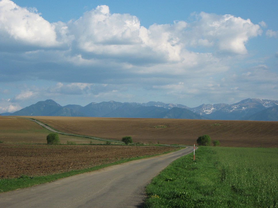 V pozadí Nízke Tatry