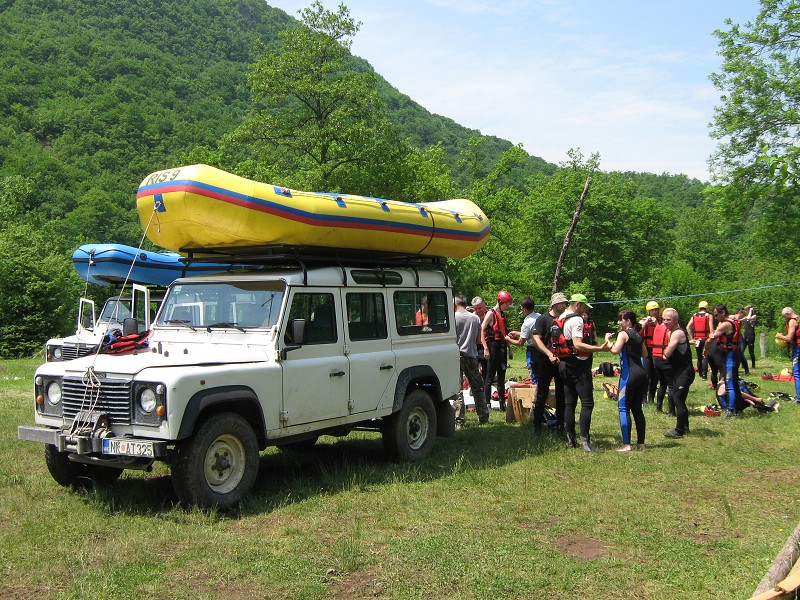 Prípravy na rafting